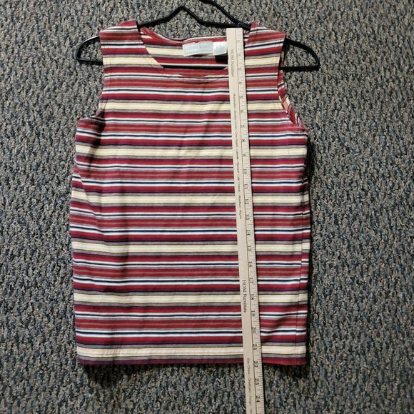 EUC Vintage Studio Works Nautical Striped Tank Top Size Medium - Picture 6 of 7